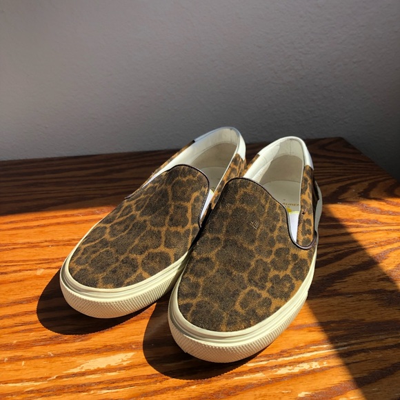 Saint Laurent Leopard Print Slip On Shoes - Picture 4 of 6
